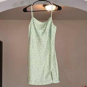 Princess Polly green floral slip dress